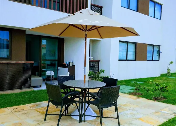 Flat Terreo Beira-Mar No Resort Cupe Beach Living Em Porto De Galinhas